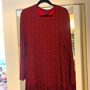 Saint and Sophia long sleeve red and black dress Size 14
